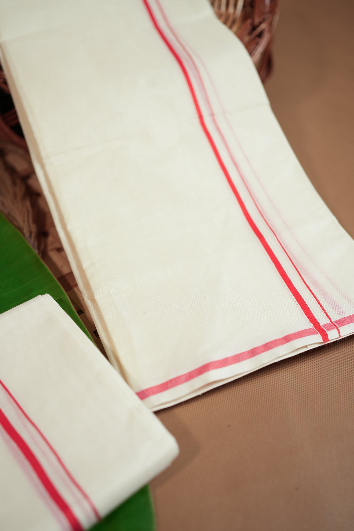 Aadhi Chithra Kattikkara Settumund with warli Printed Blouse Material