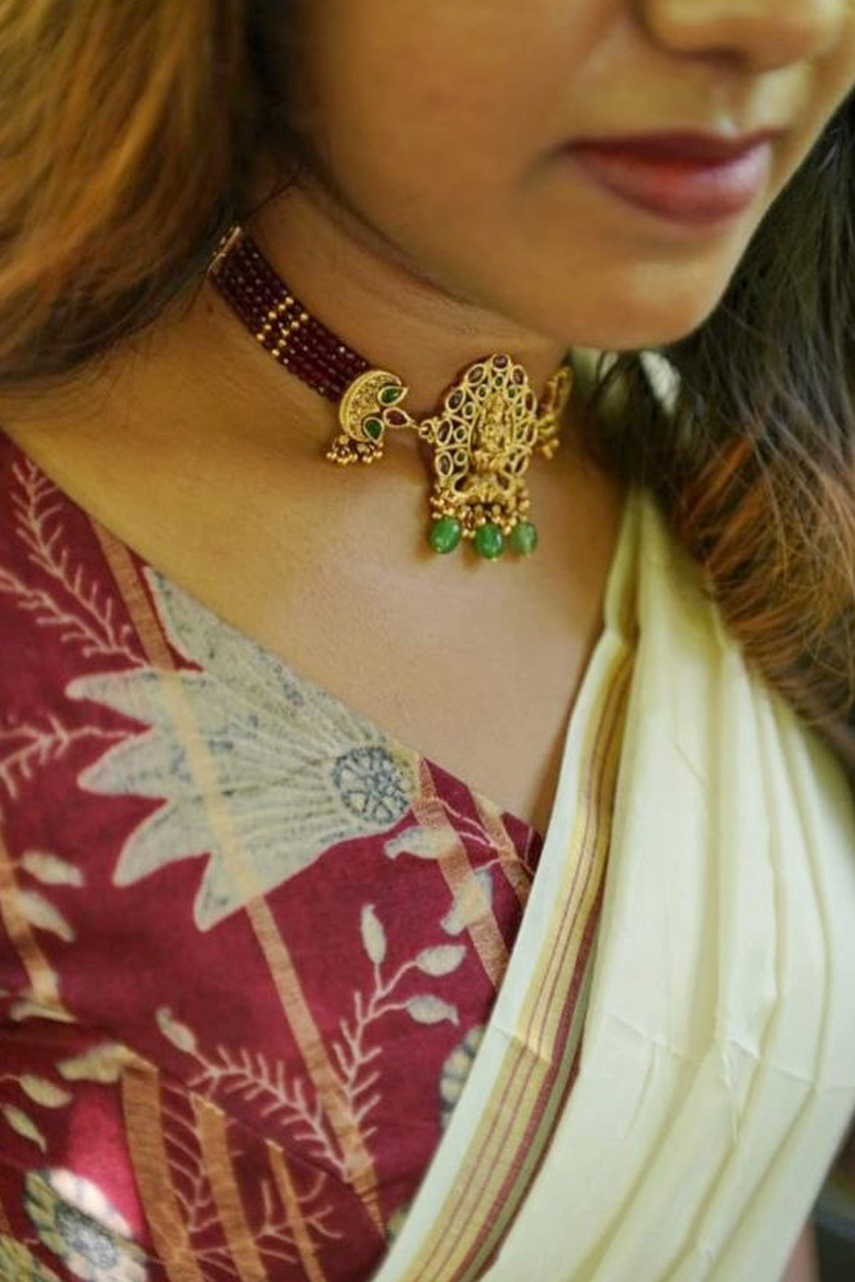 Gayathri- Pure Cotton Kasavu Settu Mundu with Designer Blouse Material