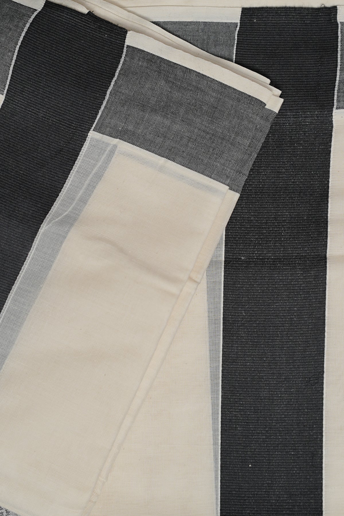 Akshara - Black Kattikkara Settu Mundu with Newspaper Printed Blouse Material