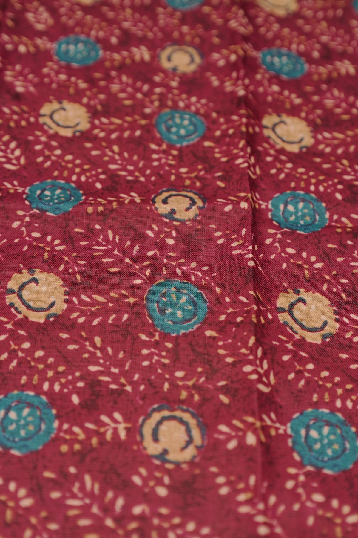Arundhathi- Pure Cotton Kerala SettMundu with Printed Blouse Material