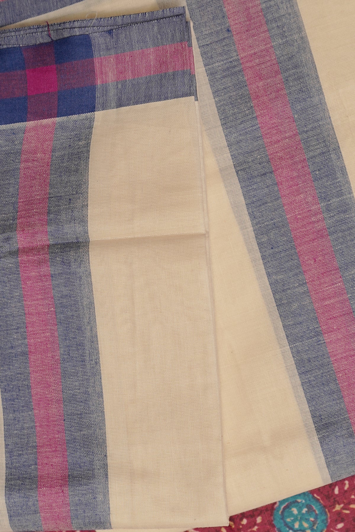 Arundhathi- Pure Cotton Kerala SettMundu with Printed Blouse Material