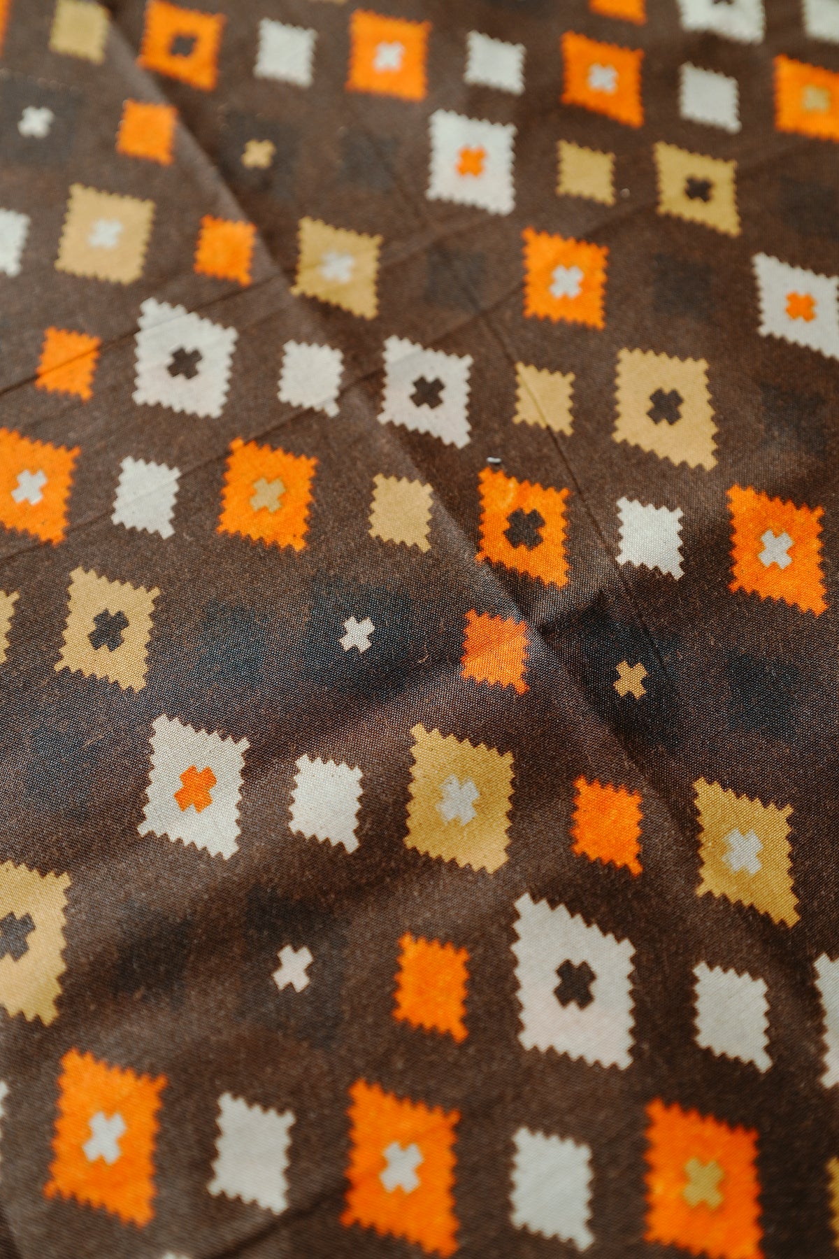 Pavithra -Orange puliyilakkara with Blouse Material