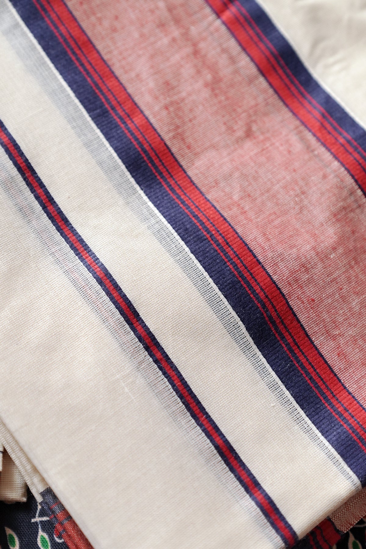 Parvana -Red & Blue Kattikkara Settu Mundu with Printed Blouse Material