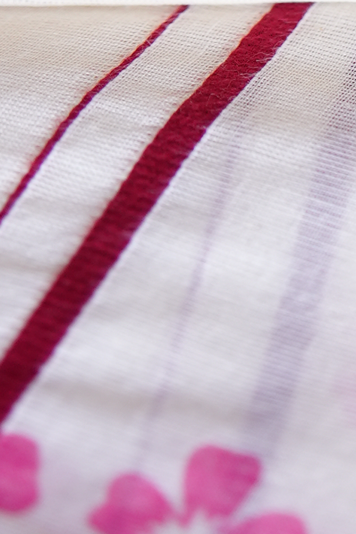 Arunima - Pink Floral Printed Puliyilakkara Settumund with Matching Floral Blouse Material