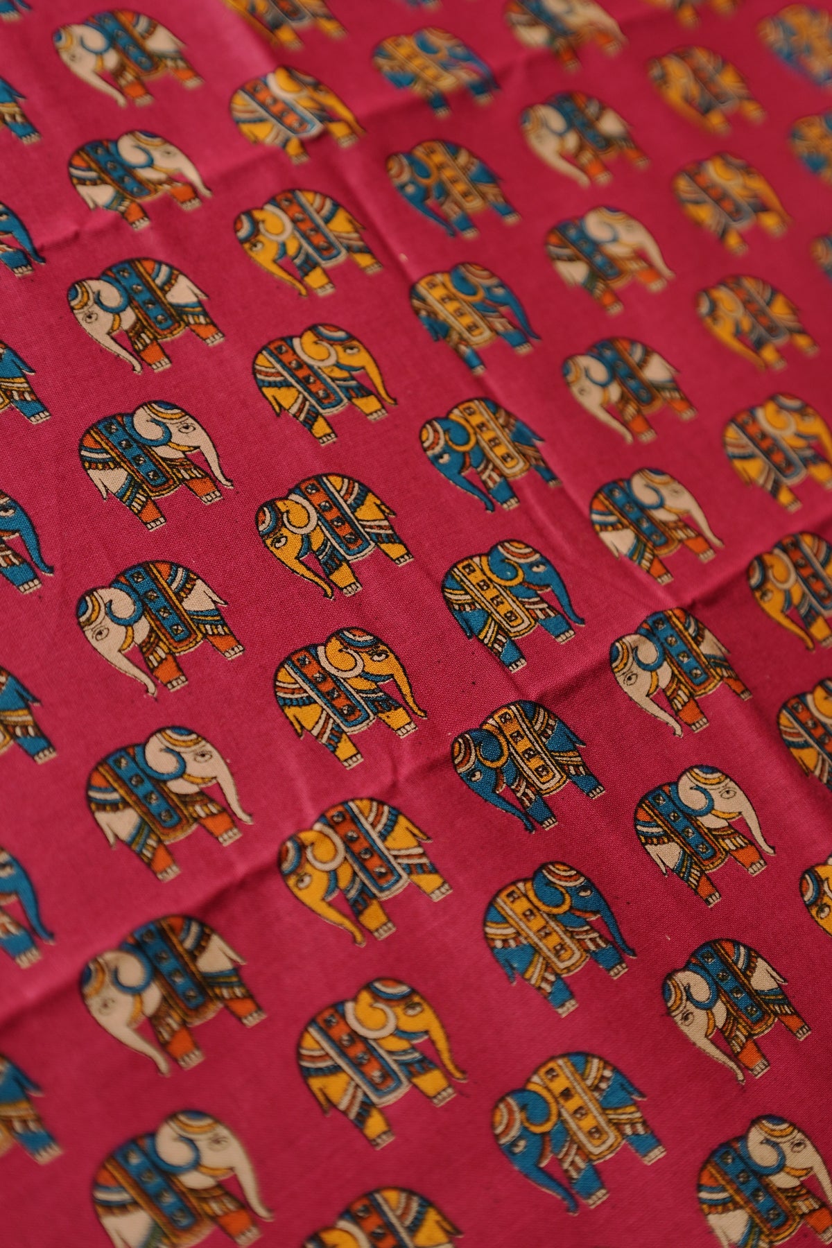 Gajarekha - Kattikkara Settu Mundu with Elephant Printed Blouse Material