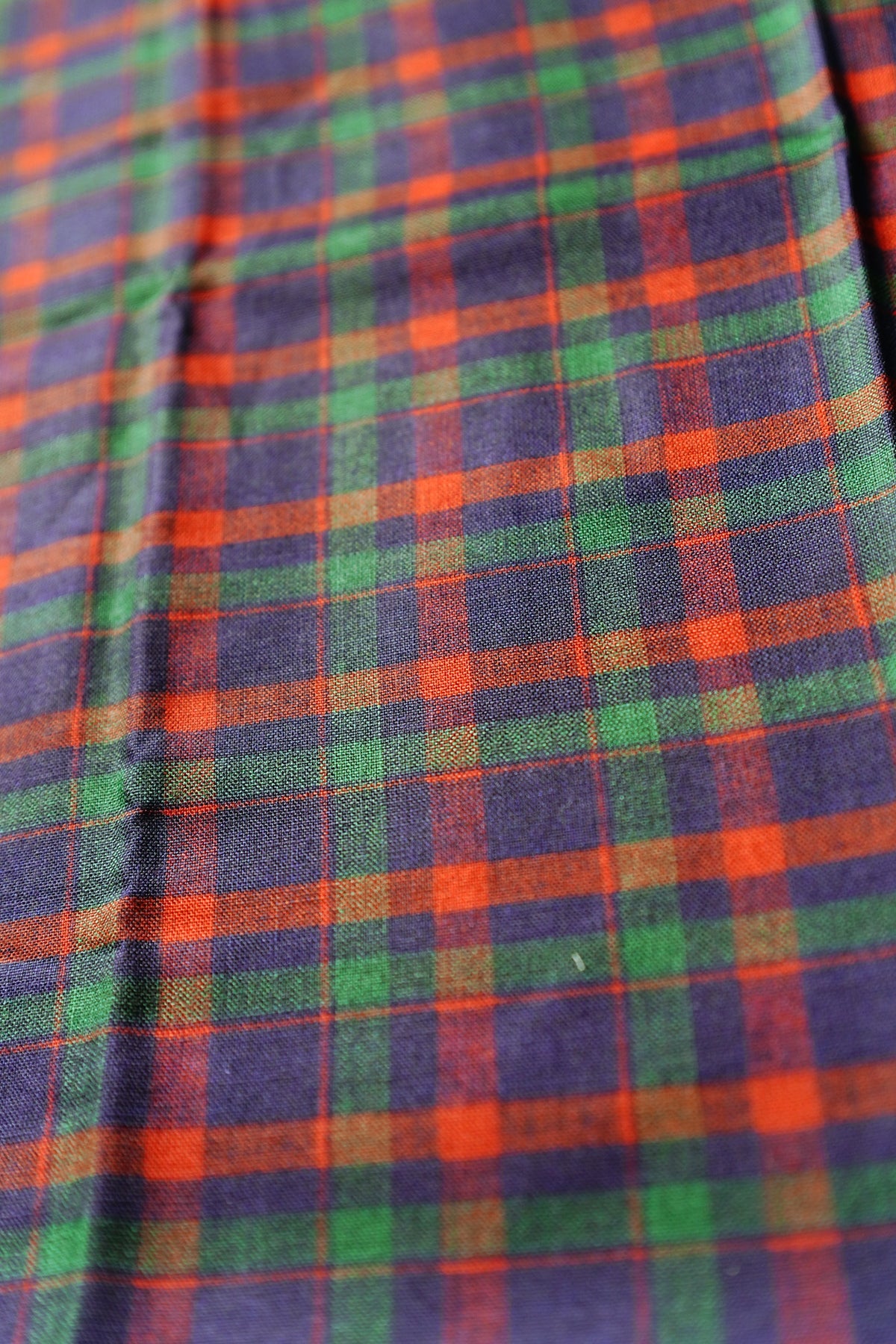 Theja - Red Puliyilakkara Settu Mundu with Checked Blouse Material