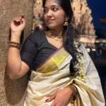 Kaadhal – Black and Maroon Red Golden Kasavu Saree