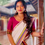 Ganga – Maroon and Black Kasav Settumund with Matching Blouse Material