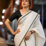 Bhama-  Premium cotton Sett Mundu with Blouse Material
