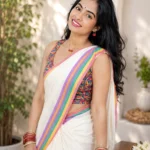 Painkili -Premium Mulloth cotton saree with soft, breathable texture