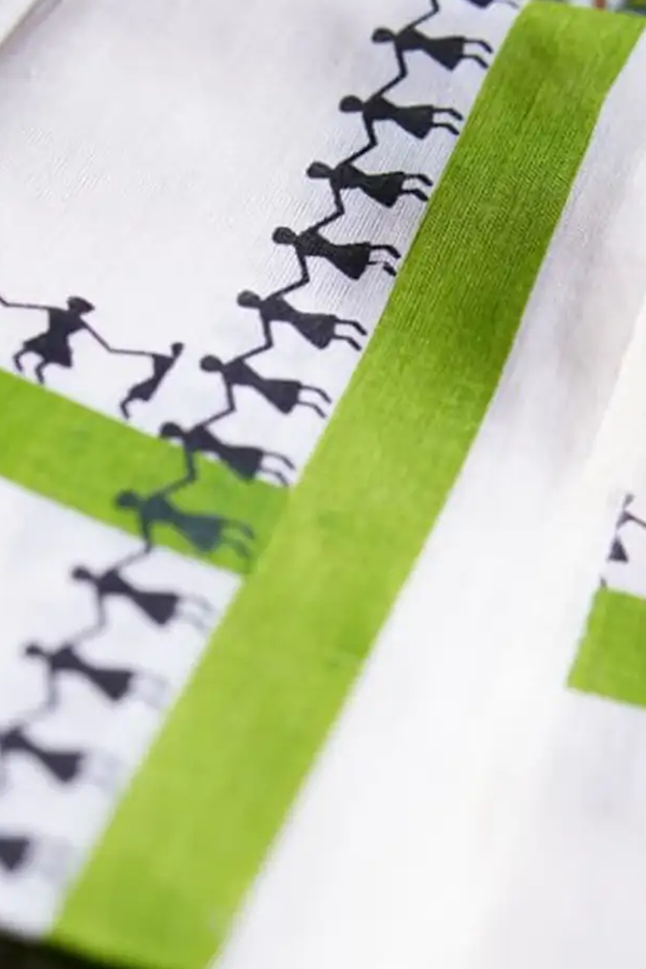 Aadi Rekha Green Printed