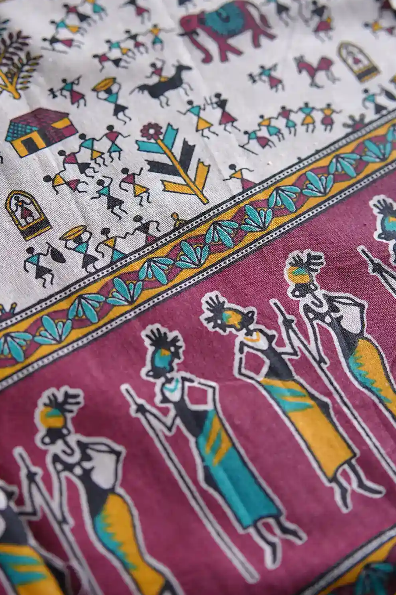 Aadi Rekha Orange Printed