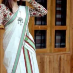 Mathangi Pure Cotton Printed Sett Mundu with Blouse Piece