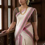 Vandhana-Premium Pure Cotton Printed Sett Mundu Set