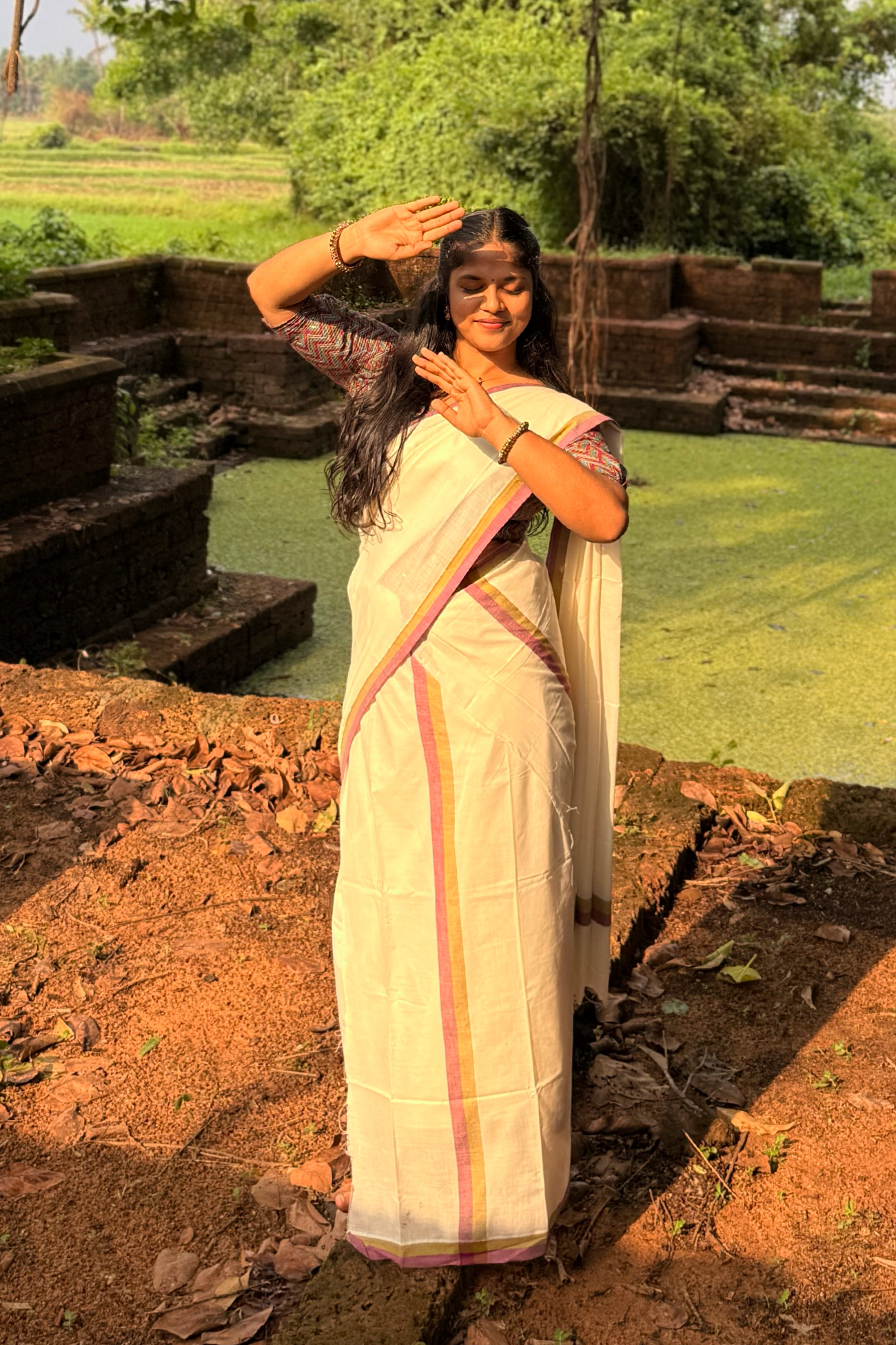 Anarkali-kerala settu mundu with blows material