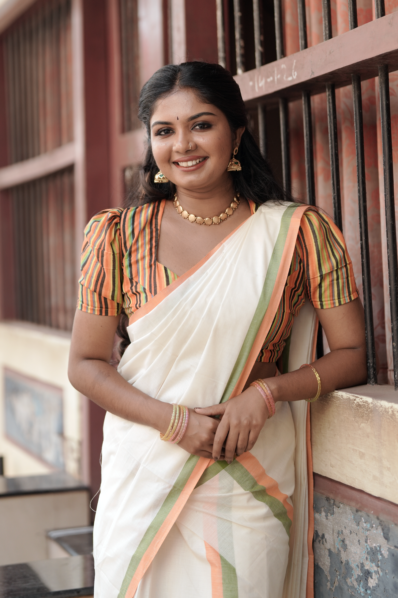 Indhuleha-Premium Pure Cotton Set-Mundu with Blouse Piece