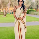 Mathangi Pure Cotton Printed Sett Mundu with Blouse Piece