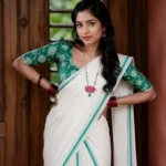 mazha– Premium Lavender Puliyilakkara Set Mundu