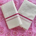 Nandhana - Pure Cotton Settumundu with Matching Blouse Material