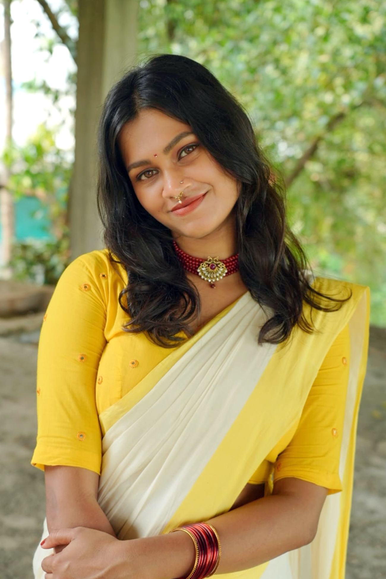 Radha – Kerala Traditional Sett Mundu with Blouse