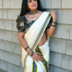 Mythry - Pure Cotton Kasavu Settu Mundu with Designer Blouse Material