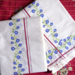 Shangupushpam Printed Settumund with Matching Blouse Material