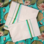 Aambal - Traditional Settumundu with Matching Blouse Material