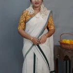 Urvashi - Traditionall Settumund with Blouse Material