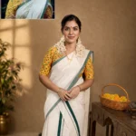 Urvashi - Traditionall Settumund with Blouse Material