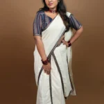 Kasthuri - Settumundu with Matching Blouse Material