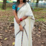 Kokila Settumundu with Multicolor Border- Without Blouse Material